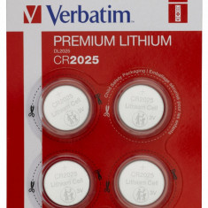 BATERIE VERBATIM, butoni (CR2025), 3V litiu, 4 buc., "49532"