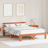 VidaXL Cadru de Pat din Lemn de Pin Maro cerat Lemn masiv 140 x 200 cm