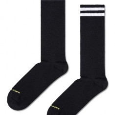 Happy Socks sosete Solid Sneaker Thin Crew Sock culoarea negru