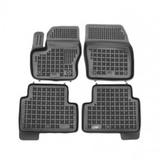 Set covorase auto din cauciuc FORD KUGA, 01.2013-01.2020, presuri tip tavita, negru