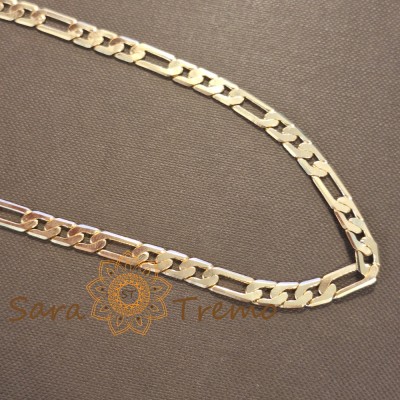 Lant unisex placat cu aur , model lat 3 cu 1, modern, 55 60 cm foto