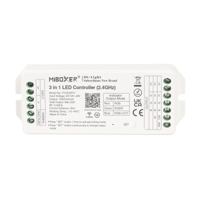 Controller de zona Mi-Light MiBoxer Group Control 3 in 1 DIM+RGB RGBW RGBWW 10A FUT037P+ foto