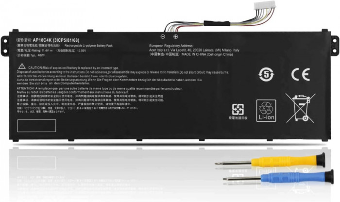 Baterie de laptop pentru Acer Aspire 5 KYUER 48Wh AP18C4K