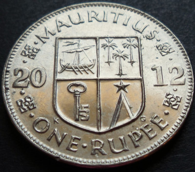Moneda exotica 1 RUPIE - MAURITIUS, anul 2012 * cod 3042 foto