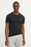 HUGO tricou din bumbac 3-pack barbati, culoarea negru, cu imprimeu, 50532811
