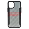 Husa iPhone 12 Mini, TPU+PC, Carbon Fiber, Negru, Protectie Premium