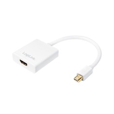 CABLU video LOGILINK, adaptor Mini-DisplayPort (T) la HDMI (M), 15cm, rezolutie maxima 4K UHD (3840 x 2160) la 30 Hz, alb, &quot;CV0036B&quot; (timbru verde 0.0