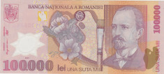 ROMANIA 100000 LEI 2001 XF+ foto