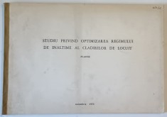 STUDIU PRIVIND OPTIMIZAREA REGIMULUI DE INALTIME AL CLADIRILOR DE LOCUIT , PLANSE , 1973 foto