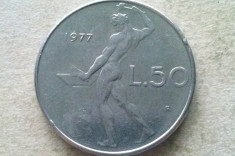 MONEDA 50 LIRE 1977-ITALIA foto