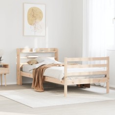 vidaXL Cadru de pat cu tăblie, 90x200 cm, lemn masiv de pin 3306639