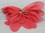 Elastic par tip floare, cu fundita din plastic, culoare roz inchis