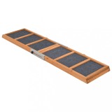 Cumpara ieftin Rampa pentru caini, gri, 120x30 cm, lemn masiv de brad