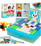 Puzzle Mozaic Constructie Copii KIK 175 Piese Joc Educativ Arta 3+ Ani
