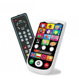 Set telecomanda pentru smartphone/televizor, Plastic, Negru