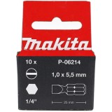 Makita P-06214 - Set capete de insurubare plat 1x5.5 mm 10 bucati