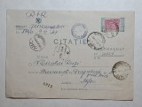 Citație judecătorească poștală 1947 &ndash; avocat Nicolae Rezi, București