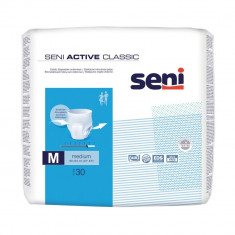 Scutece Seni Active Classic Medium, tip chiloti, 30 buc. Wooden Lux foto