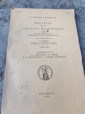 Academie Roumaine - Bulletin de la Section Historique. N. Iorga, G. J. Bratianu, P. P. Panaitescu, Valere Papahagi