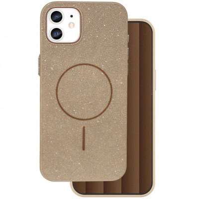 Husa MagSafe pentru Apple iPhone 11, OEM, Glitter Thin Mag, Maro foto