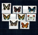 Rwanda 1979 - Fluturi, serie nedantelata incompleta, neuzata