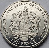 10 pence 2017 Gibraltar, 1967 Referendum Anniversary, km#1587, unc-Aunc