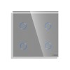 Panou Intrerupator Cvadruplu cu Touch Mini din Sticla LUXION SmartElectro IntelligentHouse