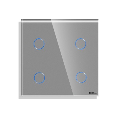 Panou Intrerupator Cvadruplu cu Touch Mini din Sticla LUXION SmartElectro IntelligentHouse foto