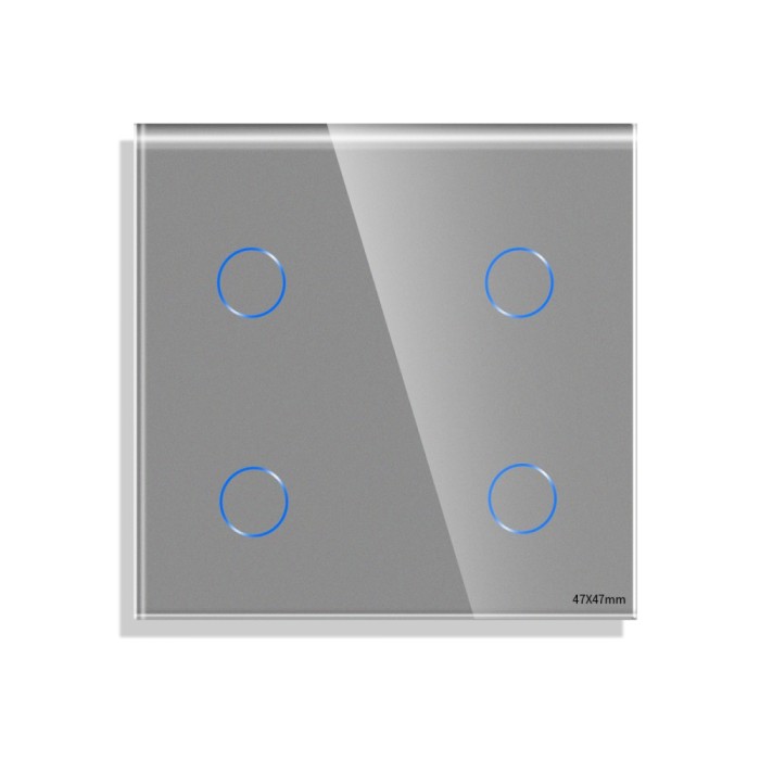 Panou Intrerupator Cvadruplu cu Touch Mini din Sticla LUXION SmartElectro IntelligentHouse