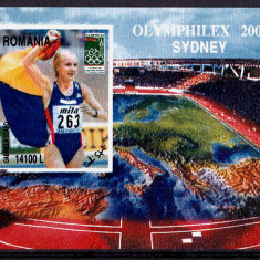 RO 2000 LP 1524 ""Olymphilex" - Sydney 2000" , colita 315 , MNH