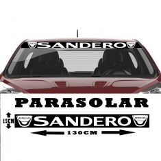 Sticker Parasolar Dacia Sandero , Autocolant Auto Personalizat si Rezistent