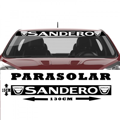 Sticker Parasolar Dacia Sandero , Autocolant Auto Personalizat si Rezistent foto