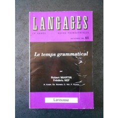 ROBERT MARTIN, FREDERIC NEF - LE TEMPS GRAMMATICAL