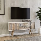 Comoda TV Odense Scandinav, Alb, 122 x 65 x 35 cm