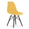 Scaun stil scandinav, Artool, Osaka, PP, lemn, mustar si negru, 46x54x81 cm, Leobert