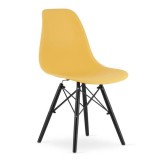 Cumpara ieftin Scaun stil scandinav, Artool, Osaka, PP, lemn, mustar si negru, 46x54x81 cm