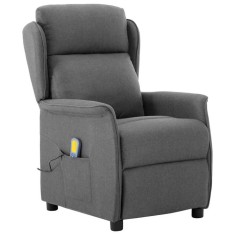 vidaXL Scaun de masaj Gri deschis 67.5 x 93.5 x 101.5 cm țesătură