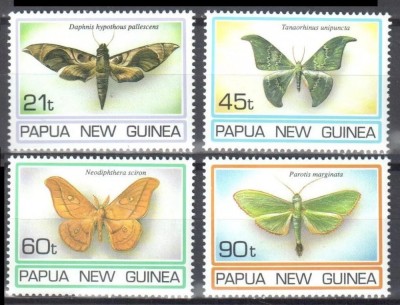 PAPUA NOUA GUINEE 1994-Fluturi serie completa mi 729-732 nestampilata foto