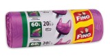 Cumpara ieftin Saci menajeri cu manere 60 L mov Fino HD 20 bucati/rola