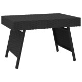 Cumpara ieftin Masa laterala plianta, negru, 60x40x38 cm, poliratan
