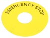 Inel Avertizare Plat Siemens 22mm, EMERGENCY STOP, Diametru 75mm, Sirius Act