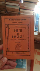 Poezii de dragoste vol.I-II, Antologie Universala foto