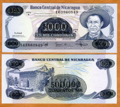 !!! NICARAGUA - 500.000 CORDOBAS 1987 - P 150 - UNC foto