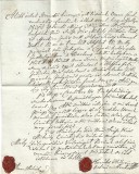 A3040N Certificat de zălogire a unor păm&acirc;nturi ale unui nobil maghiar pentru &icirc;mprumut, 1831, Maramureș, cu sigilii &icirc;n ceară roșie