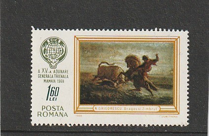 ROMANIA 1968 LP 673 A XV- a ADUNARE TRIENALA DE VANATOARE- MAMAIA MNH NESTAMP