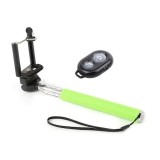 Cumpara ieftin Selfie stick cu brat telescopic, filet universal 1 4, suport telefon si telecomanda Bluetooth - Verde