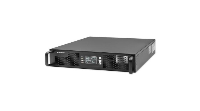 Sursă de alimentare ne&icirc;ntreruptibilă UPS Qoltec pentru RACK | 1kVA | 1000W | Factor de putere 1,0 | LCD | EPO | USB | On-line