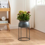 Suport plante Assen metal 38x23,5cm negru [en.casa] HausGarden Leisure, [en.casa]
