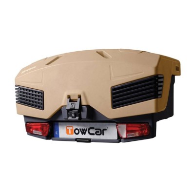 Cutie portbagaj pe carligul de remorcare TowBox Evo, Camel Bej foto