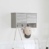 VidaXL Răcător de paltoane montat pe perete sonoma gri 50 x 20 x 30 cm